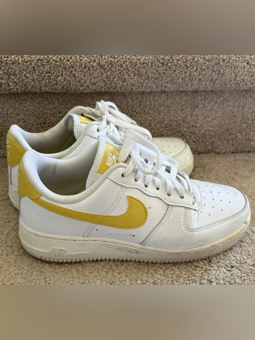 Nike Air Force 1 Low White Yellow Sneakers 8